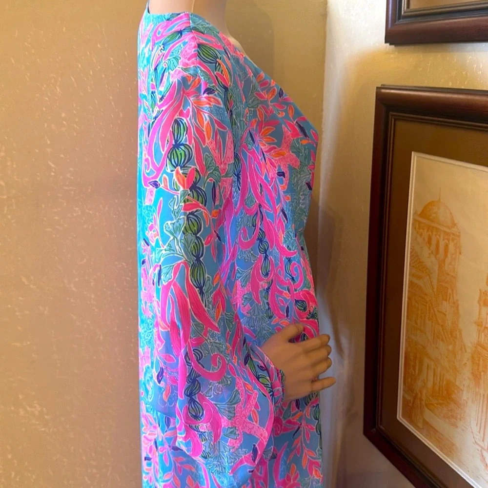 Lilly Pulitzer Frey Long sleeve Maxi Beach Muu Muu sz S M L - Picture 8 of 13